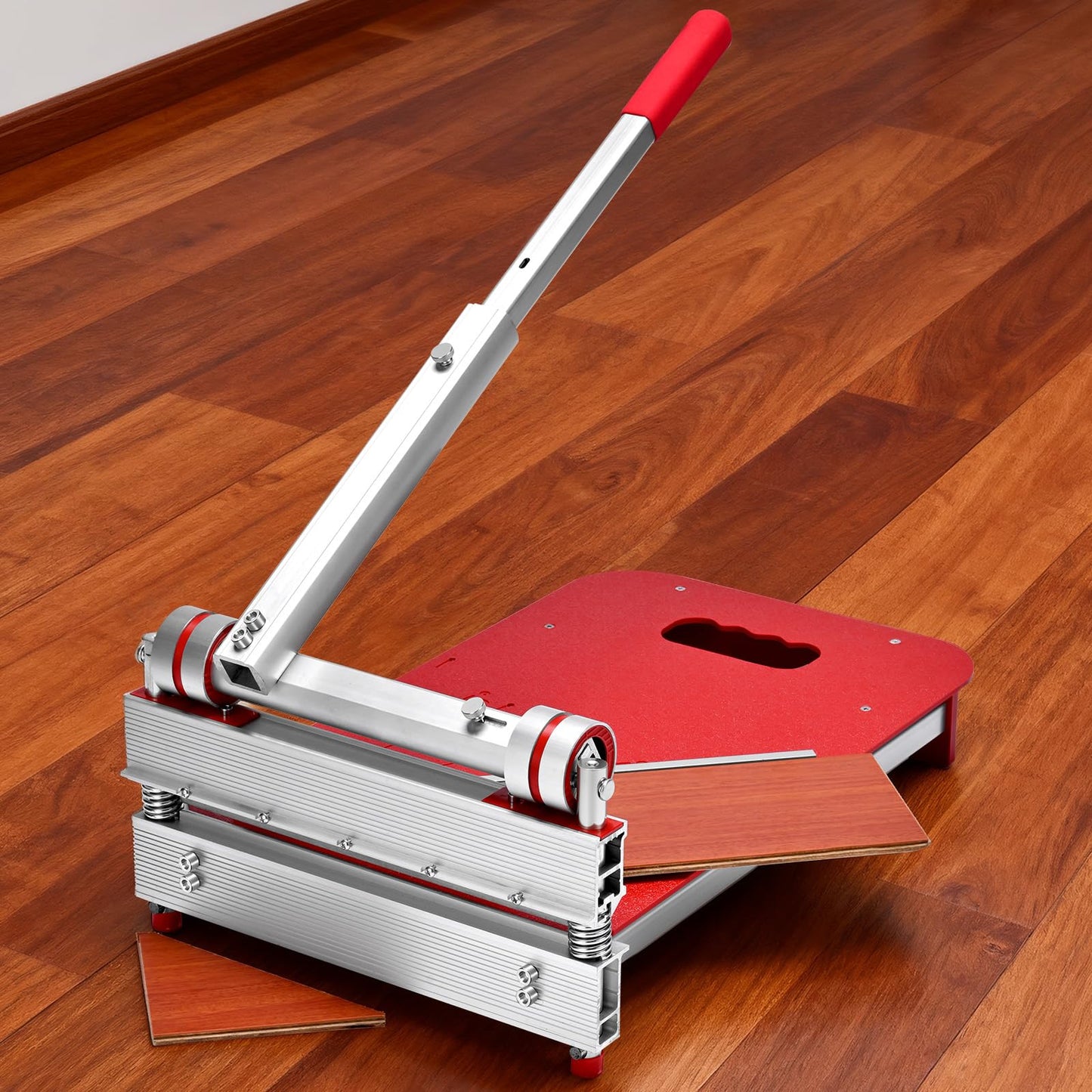 13“ Pro Vinyl Plank Cutter with Extra HSS Blade, Laminate Floor Cutter for Laminate Floor, Engineer Wood, LVP, LVT, VCT, SPC, WPC, Maximum cut to13 mm ! Simple Assembly, Quick Cutting