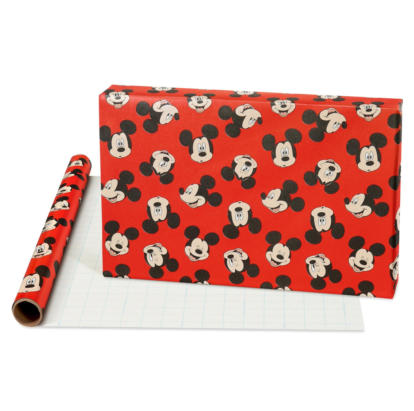 American Greetings 105 sq. ft. Disney Wrapping Paper Set with Gridlines for Kids Birthday, Baby Shower and All Occasions, Mickey Mouse, Minnie Mouse, Pluto and Polka Dots (3 Rolls, 30 in. x 14 ft. each)