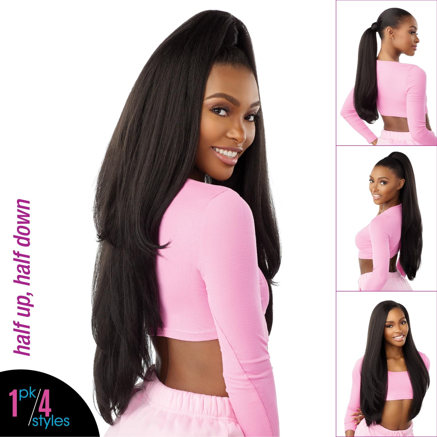 Sensationnel Instant Updown Halfwig Pony - Iud 21 4 Style in 1 Half Wig And Pony Drawstring (BALAYAGECARAMEL)
