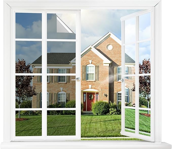 rabbitgoo Window Tint for Home One Way Privacy Window Film See Out Not in Heat UV Blocking Reflective Removable Static Cling Mirror Decorative House Glass Covering, Silver,23.6 Inch X 13.1 Feet