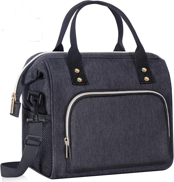IDEATECH Insulated Lunch Box for Women & Men, Stylish Ladies Lunch Bag for Work, Leak Proof Portable Cooler Bag for Picni...