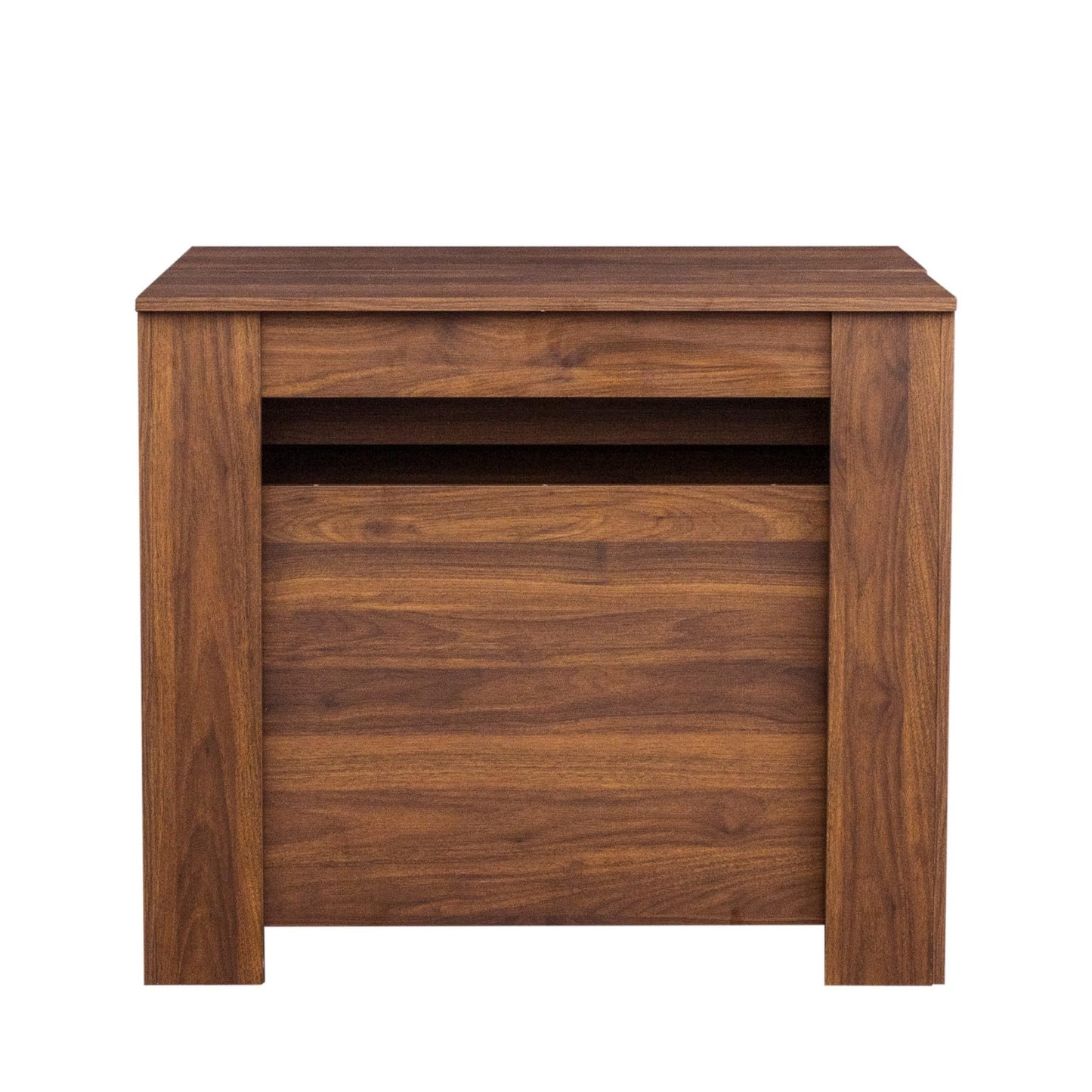 KEIKI 20"-118.5" L Extendable Foldable Dining Room Table for 1-10 People, Wood Multifunctional Rectangle Expandable Console Kitchen Living Meeting Room Furniture, 6 Tabletop Length Options, Walnut