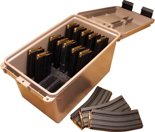 MTM Tactical Mag Can Multi Mag for 223/5.56 Magazines and 9mm to 45 ACP Magazine Storage TMCLE,Black | MTM TMC15 Tactical Mag Can