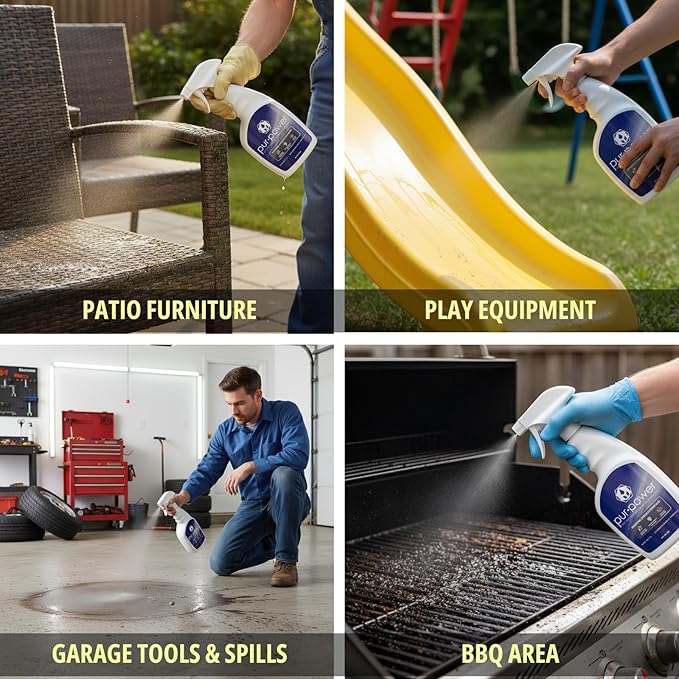 EvaClean PurClean & PurPower – Ready to Use, 1 All Purpose Cleaner & 1 Heavy Duty Degreaser, 32 FL Oz. Each, Biodegradable, Non-Butyl, Multi-Surface Cleaning & Degreasing for Facilities & Industry
