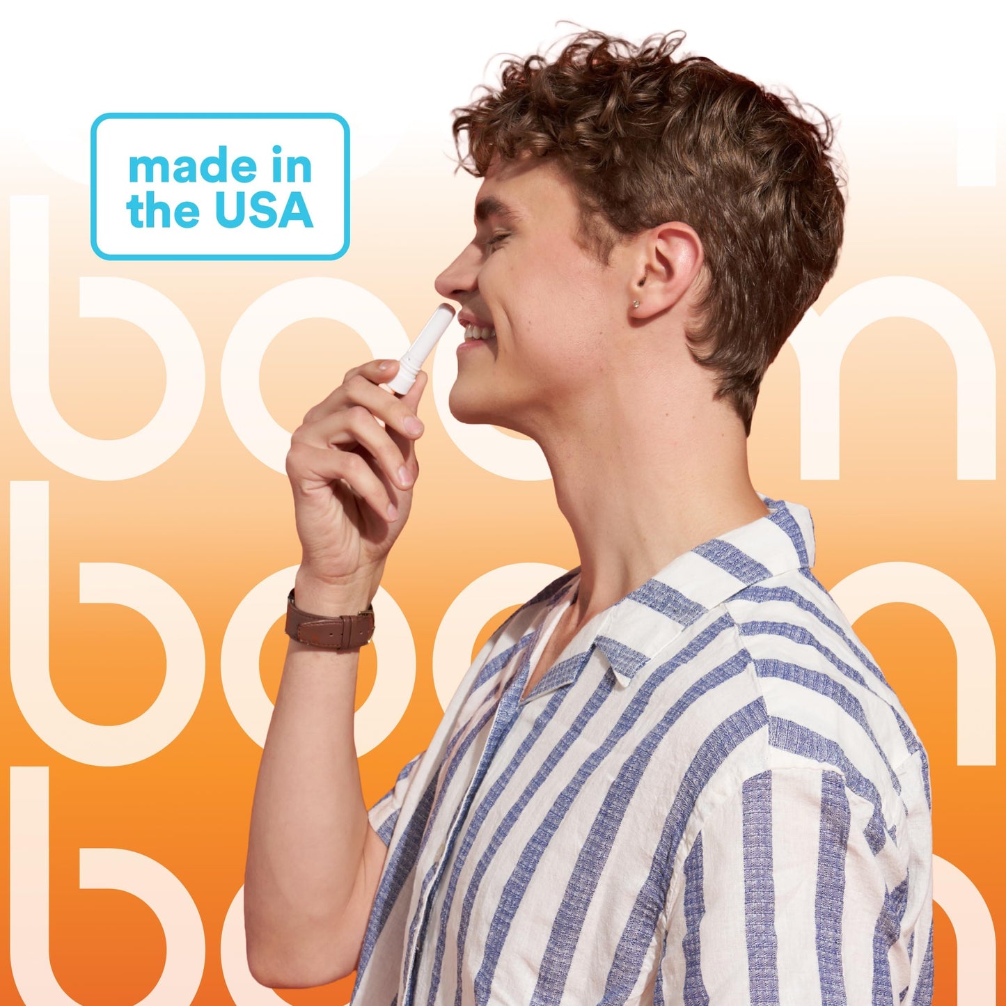 BoomBoom Nasal Stick | Vapor Flow Technology | Cool Refreshing Sensation | Natural Mood Boost | Simple Ingredients | Essential Oils + Menthol Inhaler (Tropical)