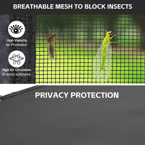 Canopy Universal Mosquito Netting Tent, Converts 10'x10' Canopy Gazebo into Camping Inner Tent, Screen House with Full PE Floors for Outdoor, Backyard. (TOP & Frame NOT Included) Black
