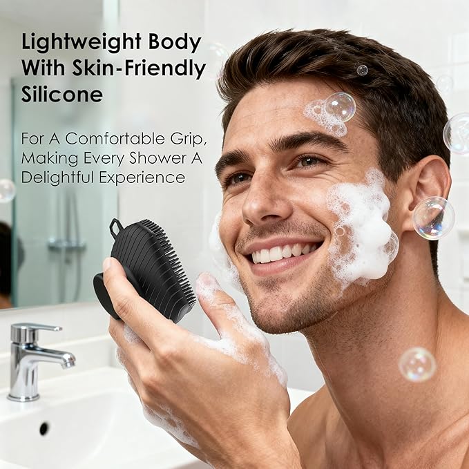 Face Scrubber, Pore Brush | Lymphatic Drainage Brush, Silicone Facial Cleansing Brush, Face Brush for Lymphatic Drainage Massager and Blackhead Removing Pore Cleansing Massaging for Sensitive