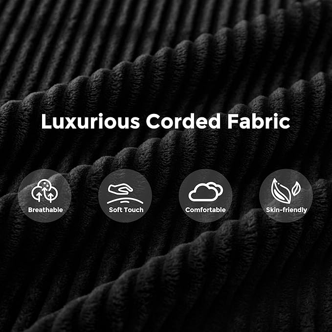 MAXYOYO Modular Sectional Chaise Lounge Sofa, Upholstered Lounge Chair with Pillows Indoor, Tufted Boneless Sofa Couch with Ottoman, Deep Seat Sleeper Chair for Living Room, No Assembly, Black
