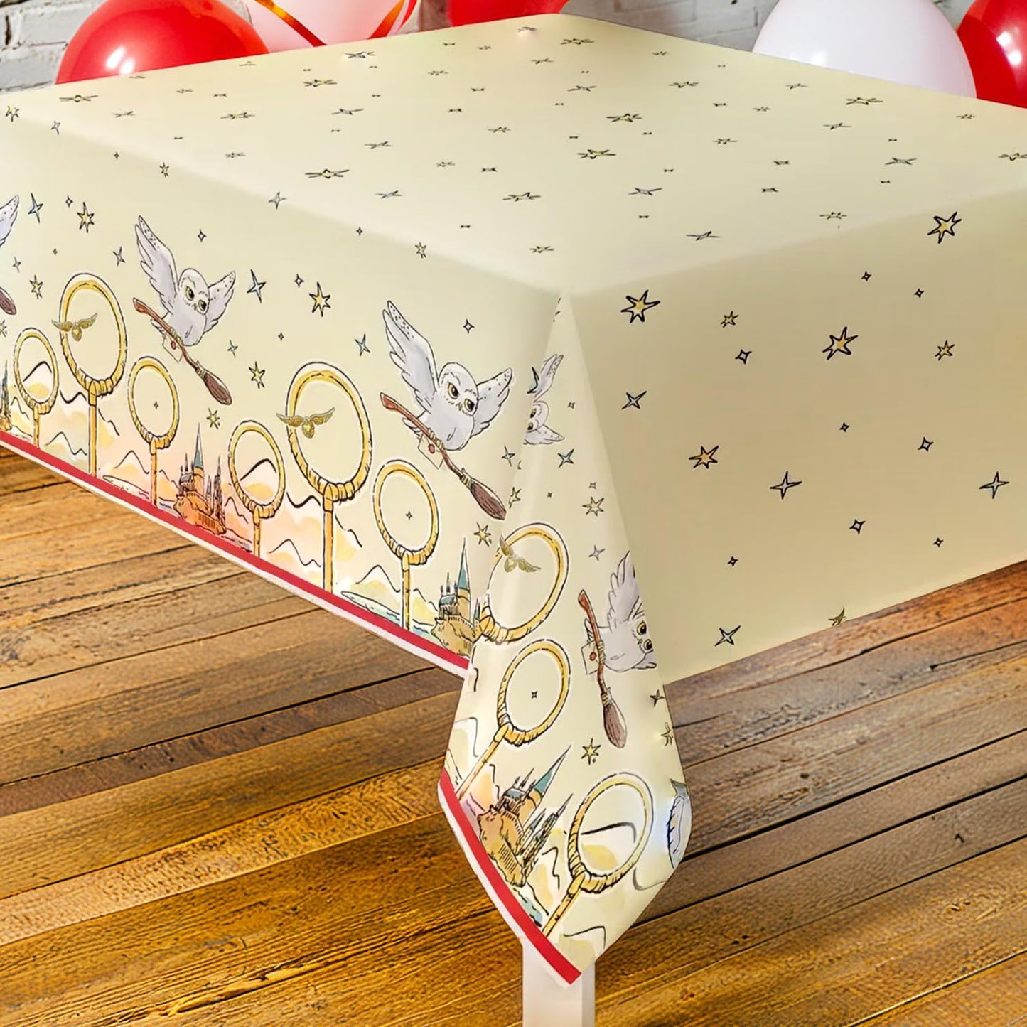 Harry Potter Rectangular Paper Table Cover - 54" x 84" | Magical Wizard Party Essential, Perfect For Birthdays, Themed Celebrations & More - 1 Pc