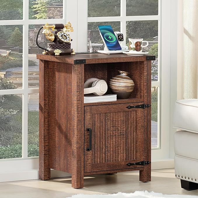 Joaxswe Farmhouse Dresser and Nightstand Sets 3 Piece, Furniture Set 18" Night Stand with Charging Station and 6 Drawers Dressers for Bedroom, 54" Dresser and Nightstand Set for Bedroom, Living Room