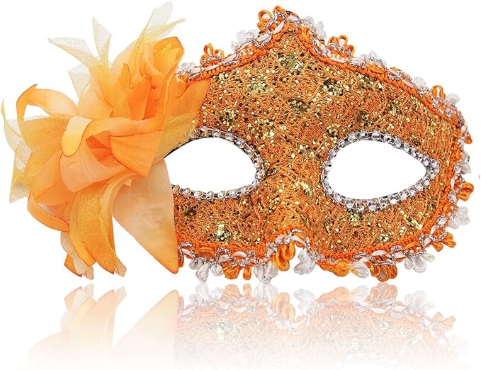 Masquerade Mask for Women Venetian Masks Christmas Women Flower Half-face Masks Eye mask Cosplay Lace mask