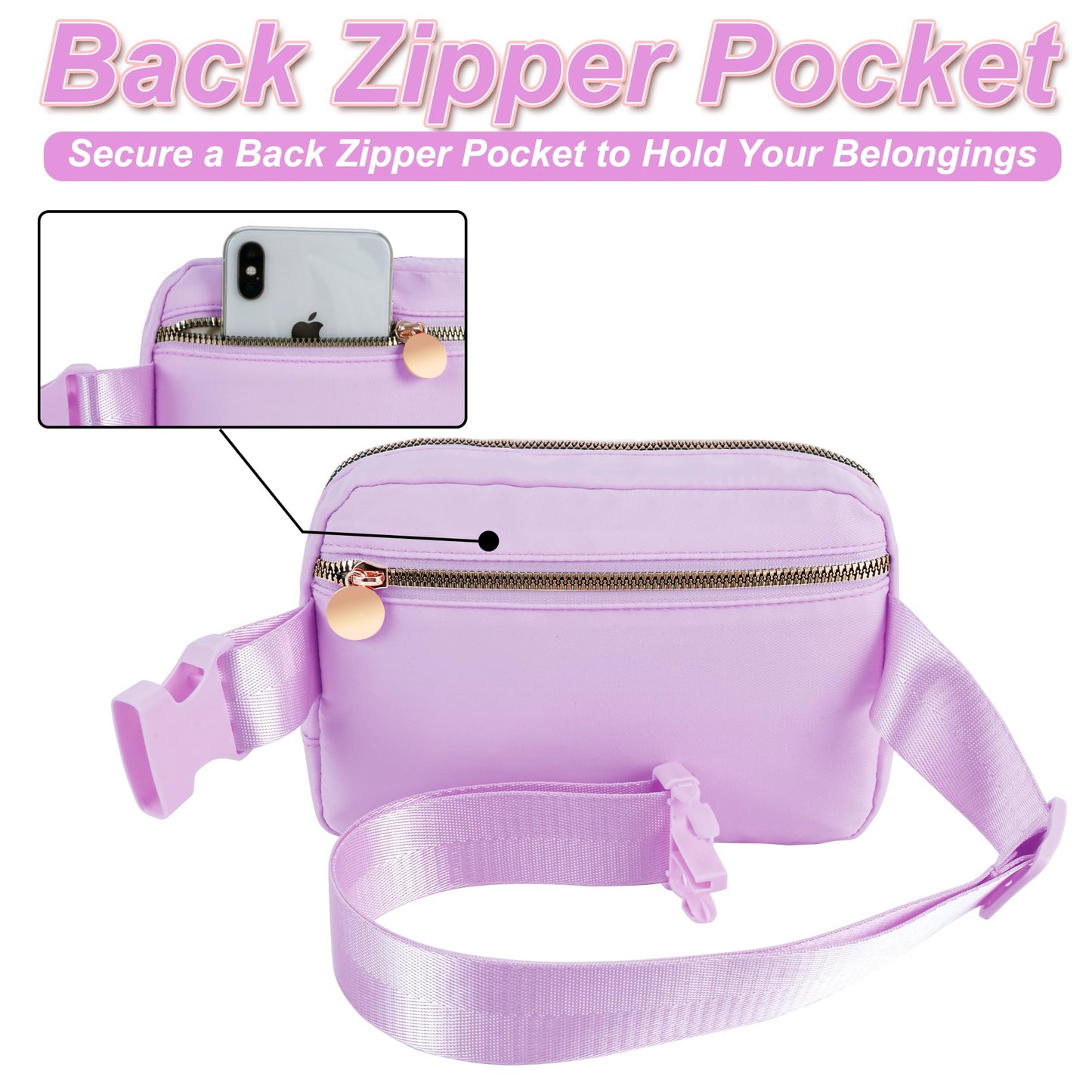 Uygafly Birthday Gifts for 4 5 6 7 8 9 10 11 12 13 Year Old Girls,Graduation Gifts for Teens Kids Daughter Sister Her,Fanny Pack Crossbody Bag Belt Bag Cute Trendy Stuff | Lavender,T