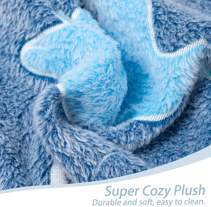 MeMoreCool Folding Toddler Chair, Glow-in-The-Dark Soft Plush Kids Fold-Out Couch Sofa, Comfy Baby Recliner for Girls and Boys (Denim Mermaid)