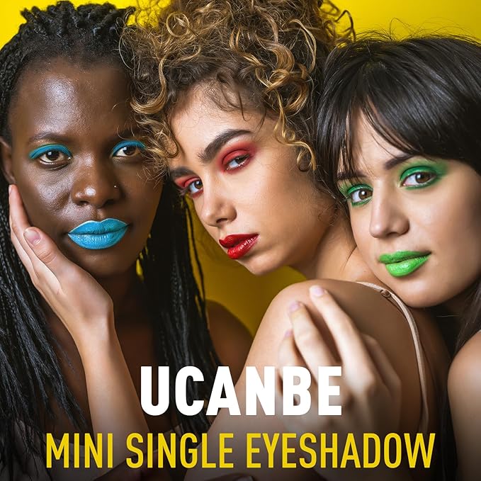 UCANBE Light Blue Single Eyeshadow Palette, Highly Pigmented Matte Eye Shadow Powder, Professional Long-Lasting Waterproof Makeup Palette