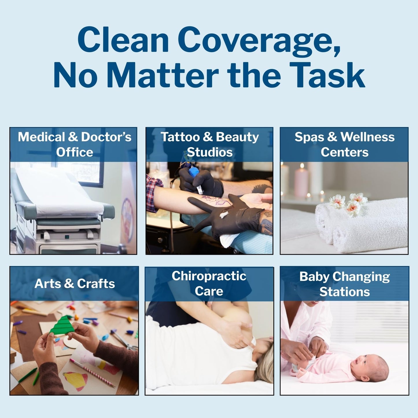 McKesson Medical Exam Table Paper Rolls [12 Rolls] – 18 in x 125 ft White Standard Crepe Disposable Bed Cover for Doctor, Spa, Diaper Changing, Waxing, Nursing, Chiropractor, Patternmaking, Tracing
