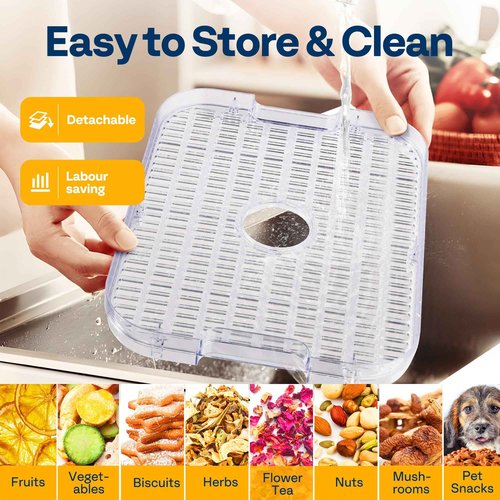 VIVOHOME Electric 8 Trays Food Dehydrator, 400W Hydrator Machine with 72H Digital Timer and Temperature Control for Fruit Vegetable Meat Jerky Herb Beef Mushroom, White