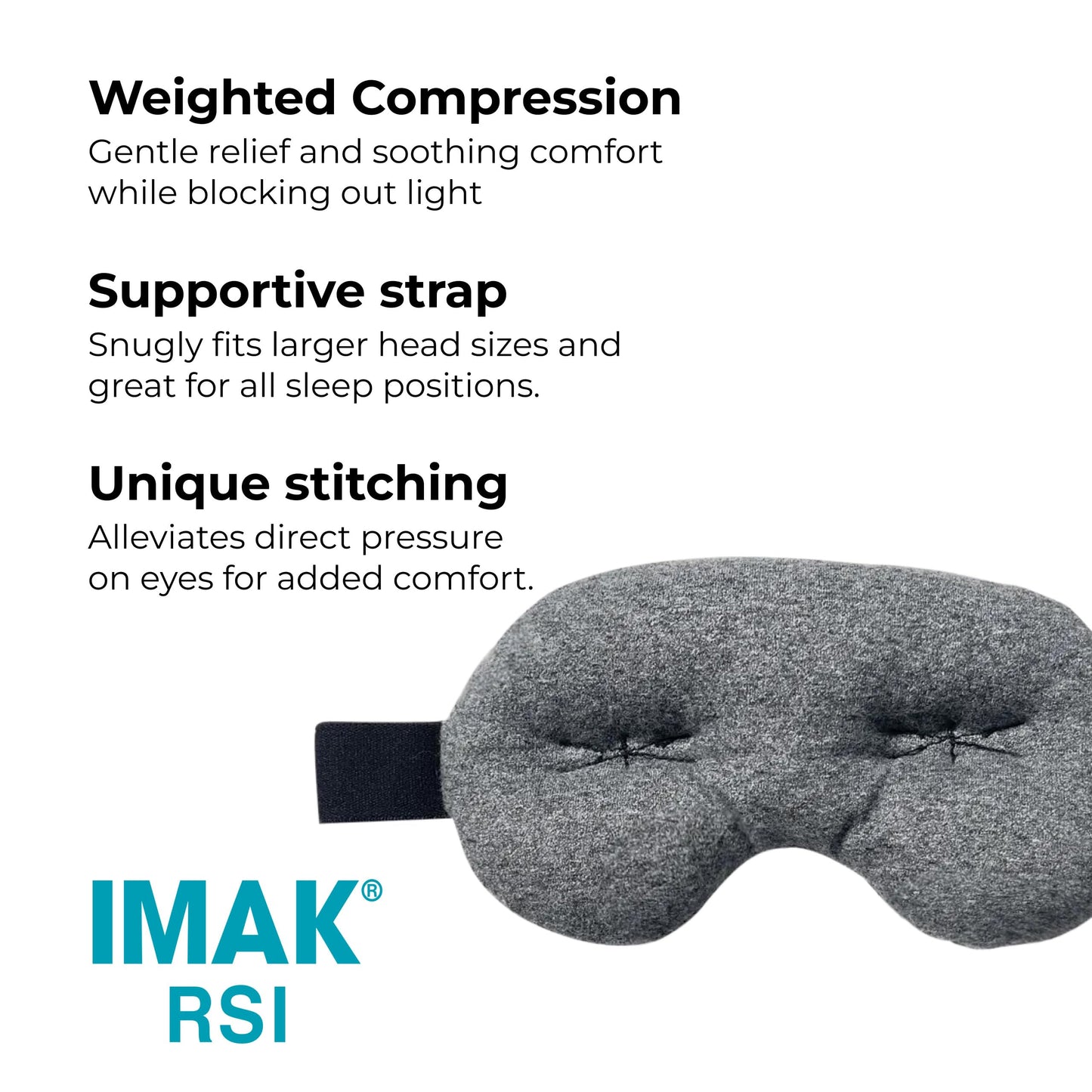 Brownmed Eye Pillow - Compression Eye Mask for Headache Support - Soothes Strain - Eases Sinus Pressure - Cooling - Universal Fit - Breathable Cotton - Washable & Reusable - Grey