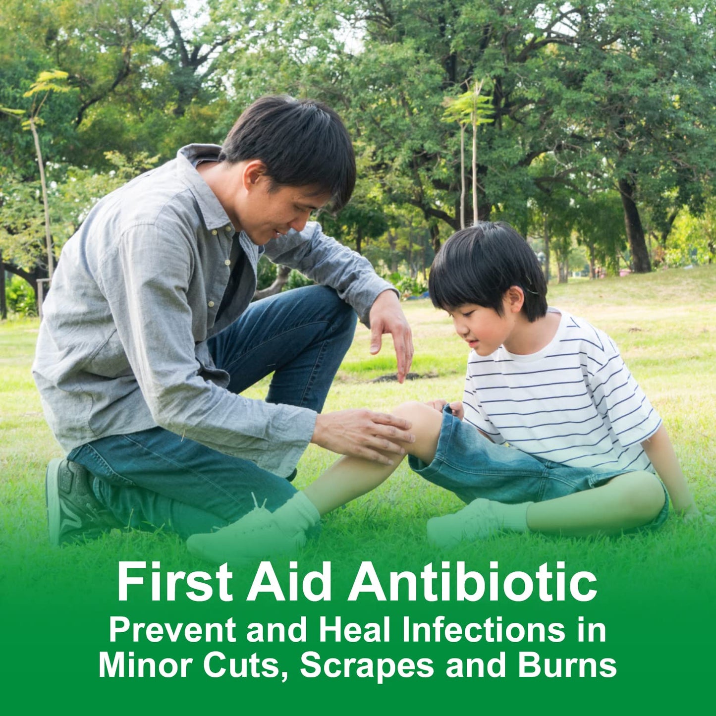CareAll Bacitracin Antibiotic Zinc Ointment 1oz (4 Pack). First Aid Ointment to Prevent and Heal Infections for Minor cuts, Scrapes and Burns.
