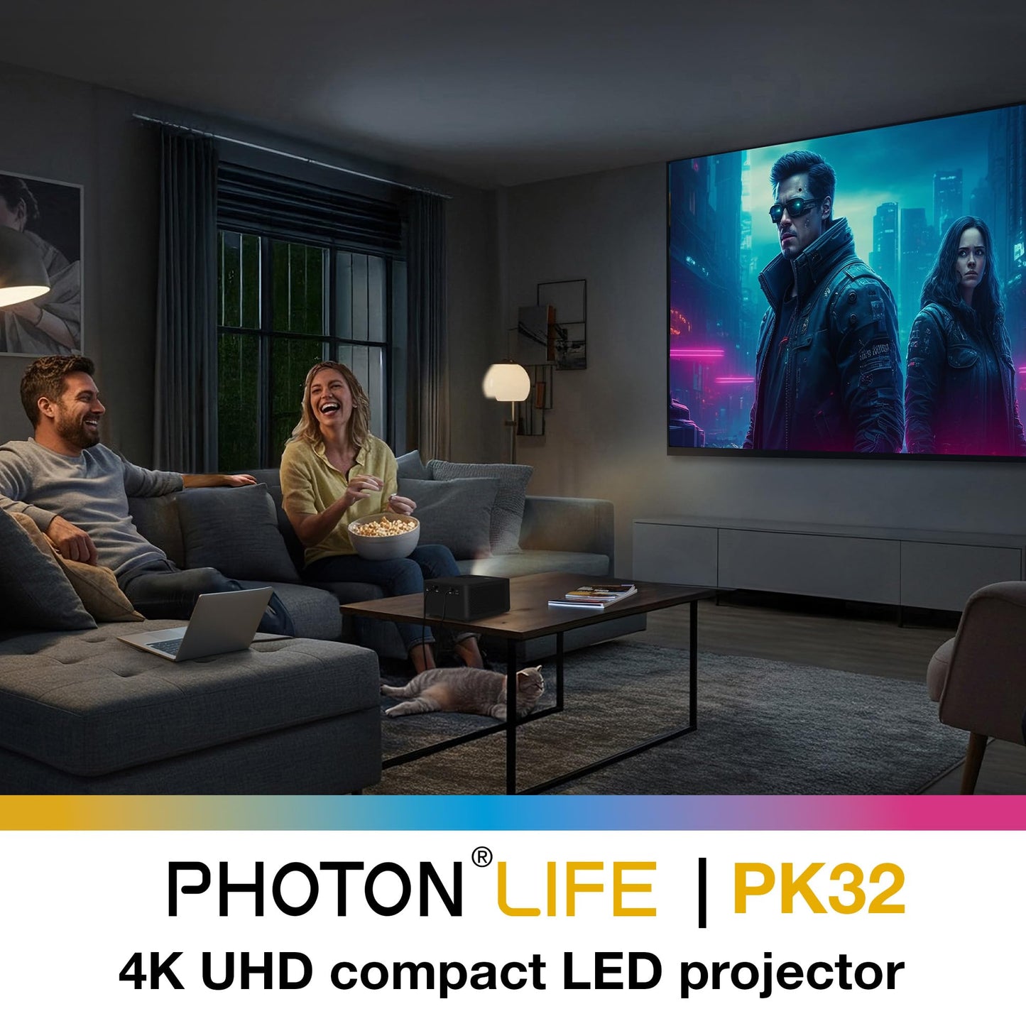 Optoma Photon Life PK32 4K LED Portable Home Entertainment & Gaming Projector