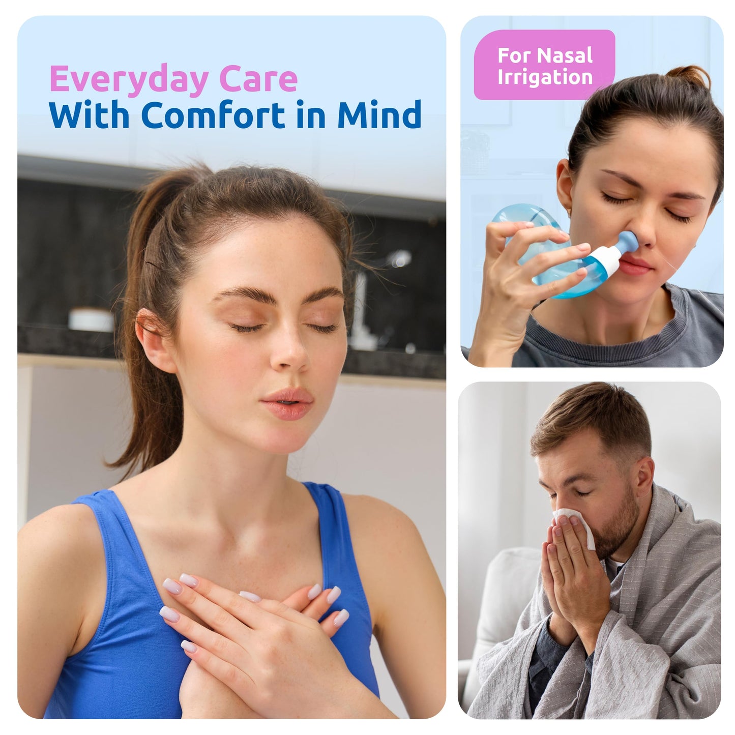 Hydra-Neb 0.9% Saline Solution for Nebulizer and Moisturizing of The Airways - Sodium Chloride 0.9% for Nose & Eyes, Nasal Cleanse for Adults and All Ages - 50ml / 1.69 fl oz