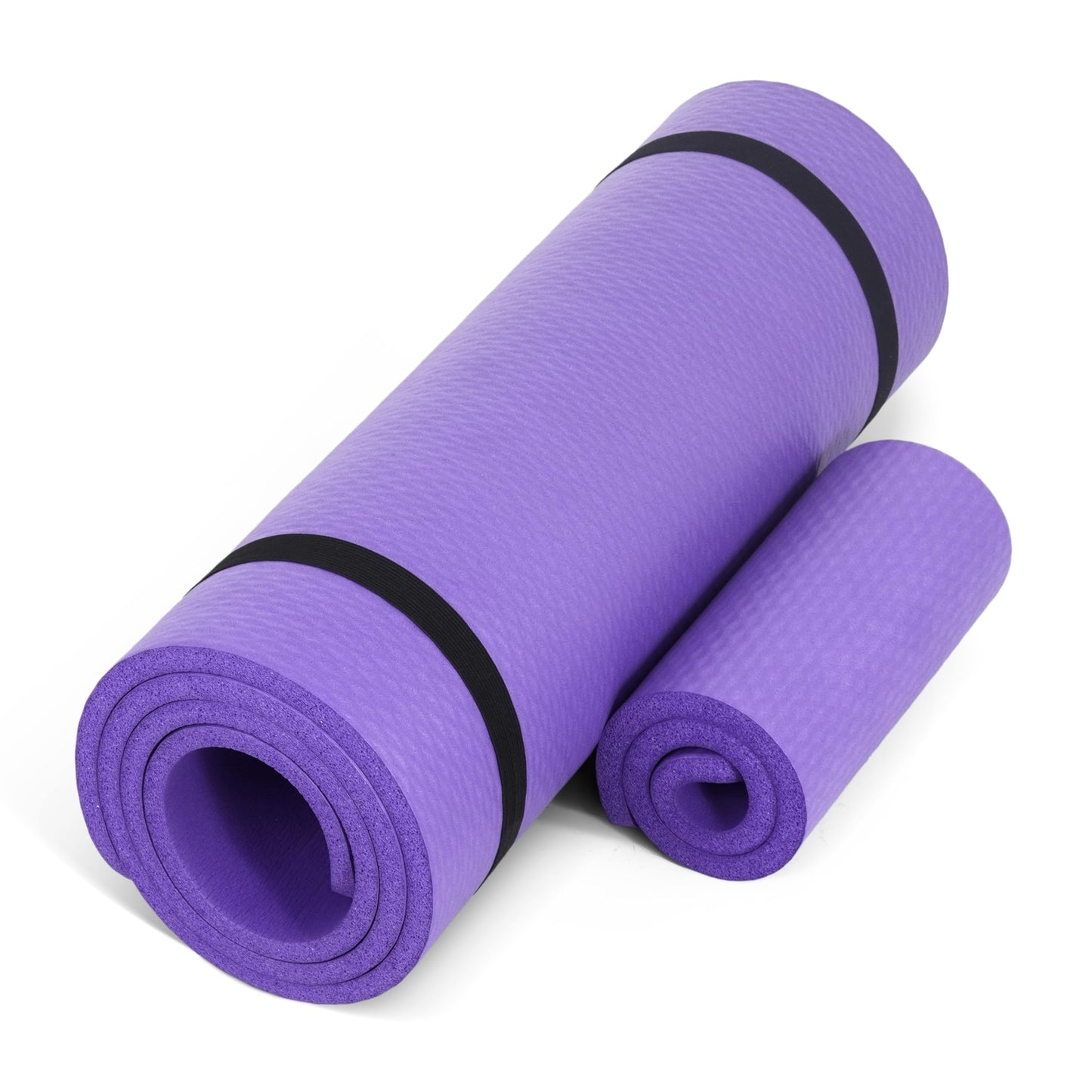 CAP Barbell Yoga Mat 1/2" Thick with Carrying Strap & Knee Pad - High Density Exercise Mat for Yoga, Pilates, Stretching, Floor & Fitness Workouts - 71''x24''x1/2" | Purple