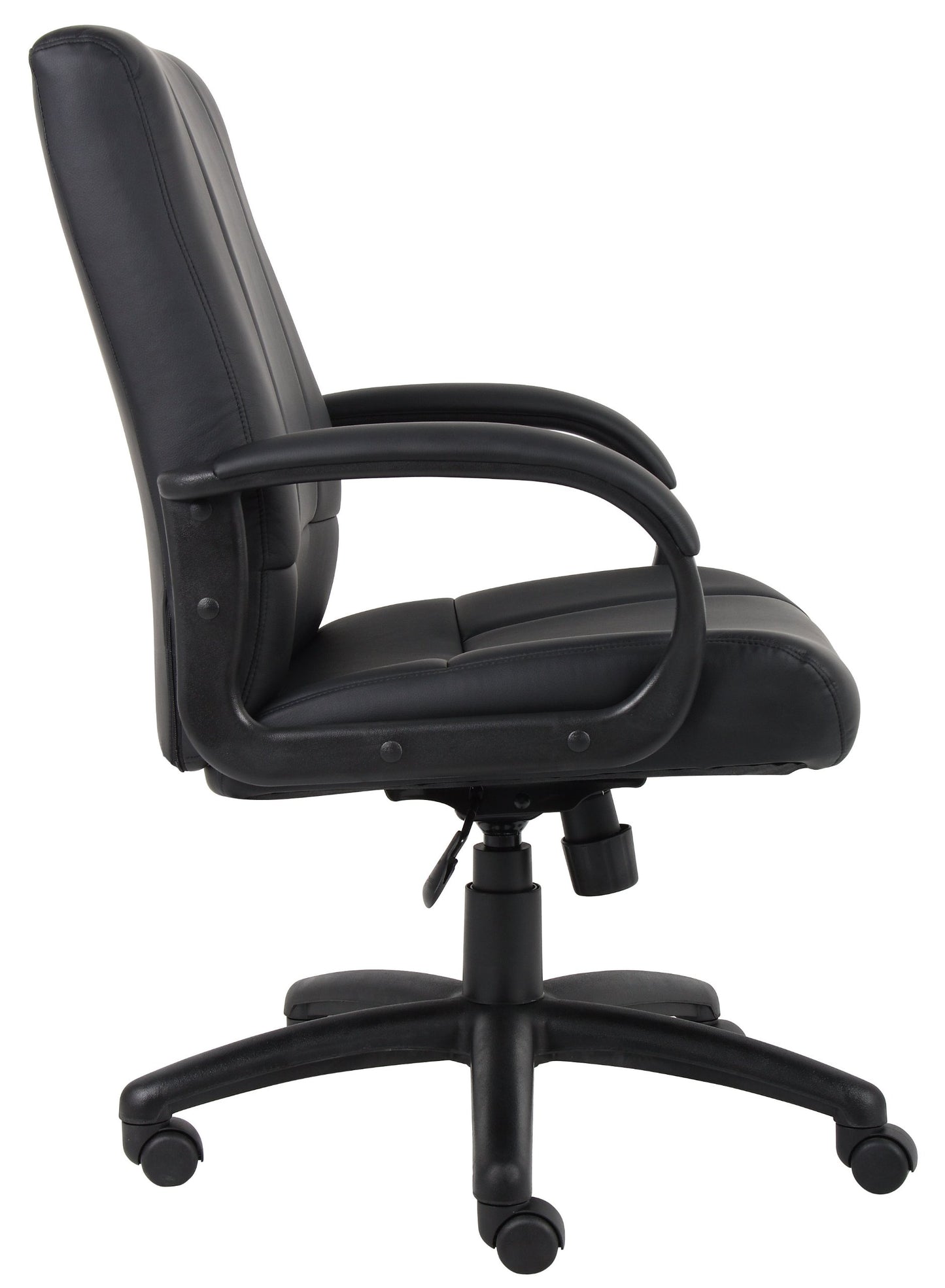 Boss Office Products Caressoft Executive Mid Back Chair in Black (B7906)