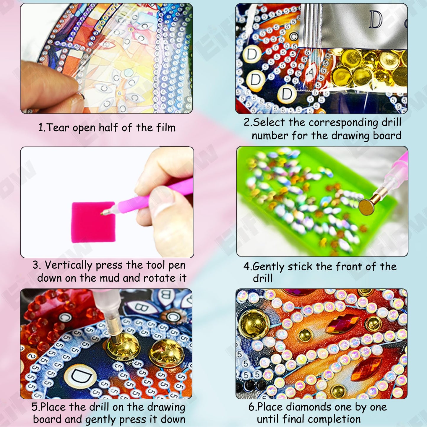 Eiflow Christmas Diamond Art Hanging Kit for Adult, DIY Acrylic Diamonds Painting Ornament Double Sided Pendant Board Kit(Cardinal Bird)