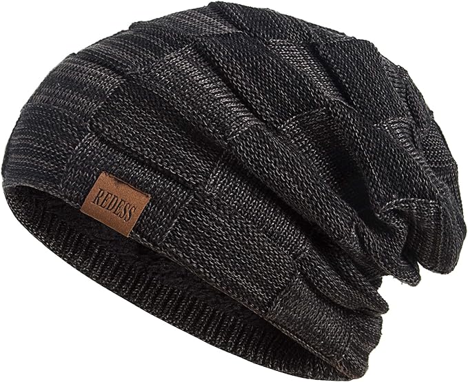 REDESS Beanie Hat for Men and Women Winter Warm Hats Knit Slouchy Thick Skull Cap