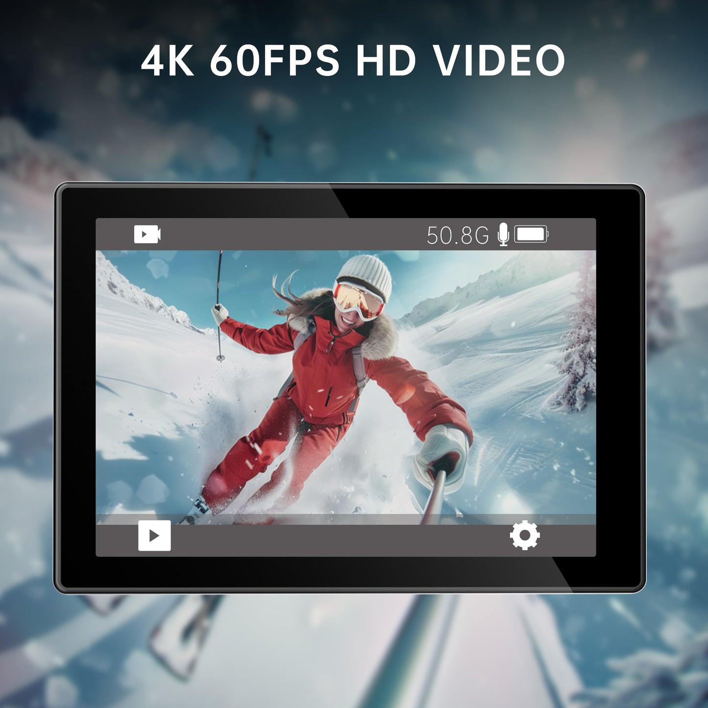 Oddv 4K60Fps 30Mp Action Camera With Front Lcd And Touch Rear Screens, Underwater Camera With 64Gb Memory Card, 132Ft Waterproof