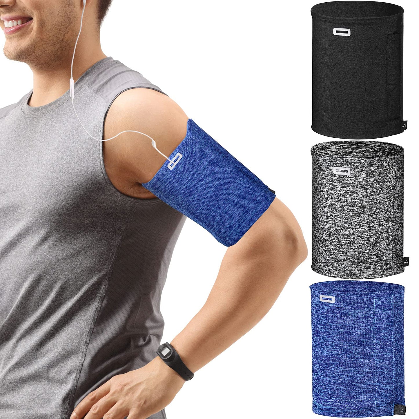 Outus 3 Pieces Phone Armband Running Armband Cell Phone Sleeve For Running Holder Arm Bands For Walking Hiking Jogging Travel (B