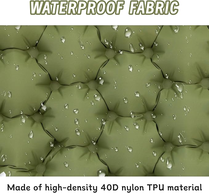 YEEKORO Inflatable Seat Cushion, Lightweight Camping Air Sitting Pad with Repair Cloths, Waterproof Air Seat Cushion, Portable Push-Press Seat Cushion for Airplane Travel Hiking Office Stadium Seat