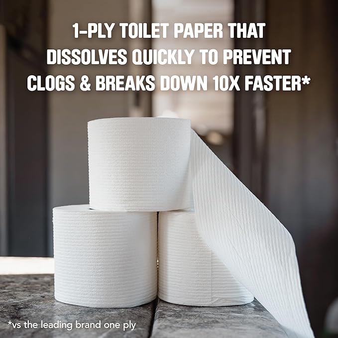 Scott Rapid-Dissolving Toilet Paper, 8 Double Rolls, Septic-Safe, Toilet Paper