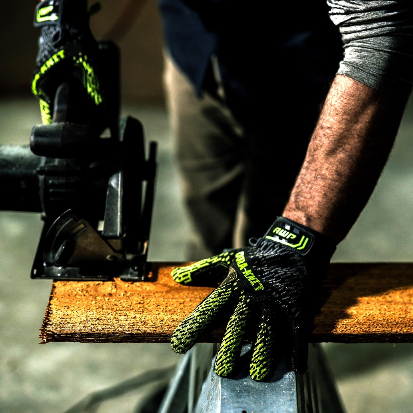 AWP Dura-Knit™ Work Gloves, Advanced 3D-Knit, Performance Grip, Durable, Touchscreen, Large, Black/Green