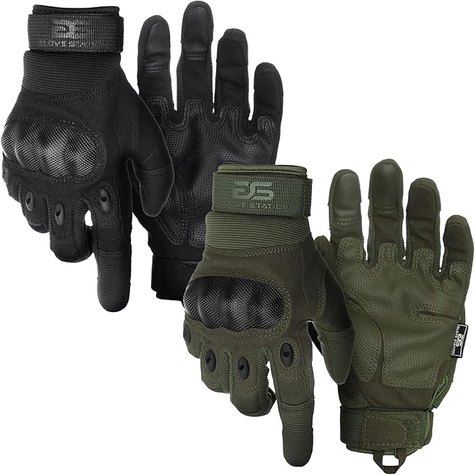Glove Station Tactical Gloves for Men – Touchscreen Utility Gear with Hard Knuckle Protection Used in Motorcycle, Airsoft,...