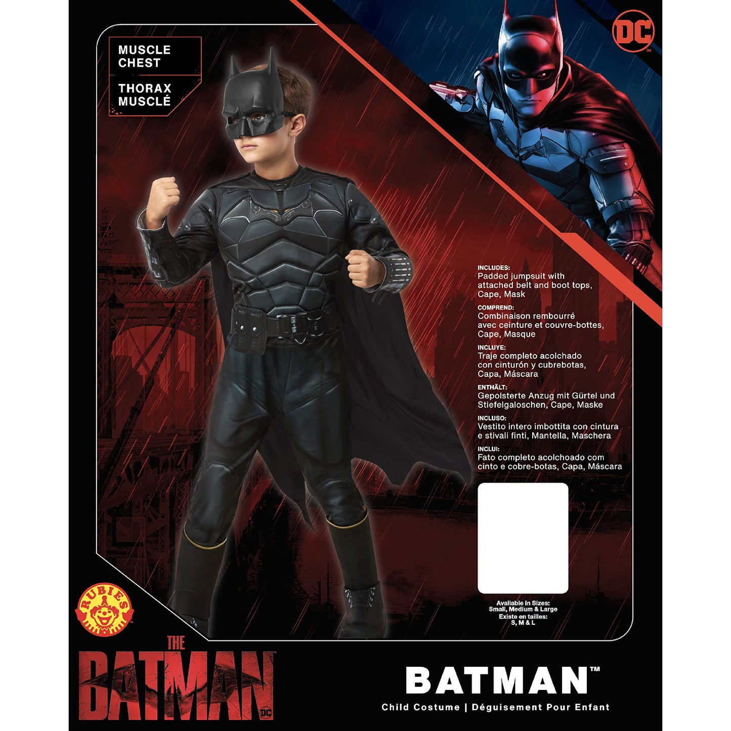 Rubies The Batman: Batman Costume for Kids, Boy's Small