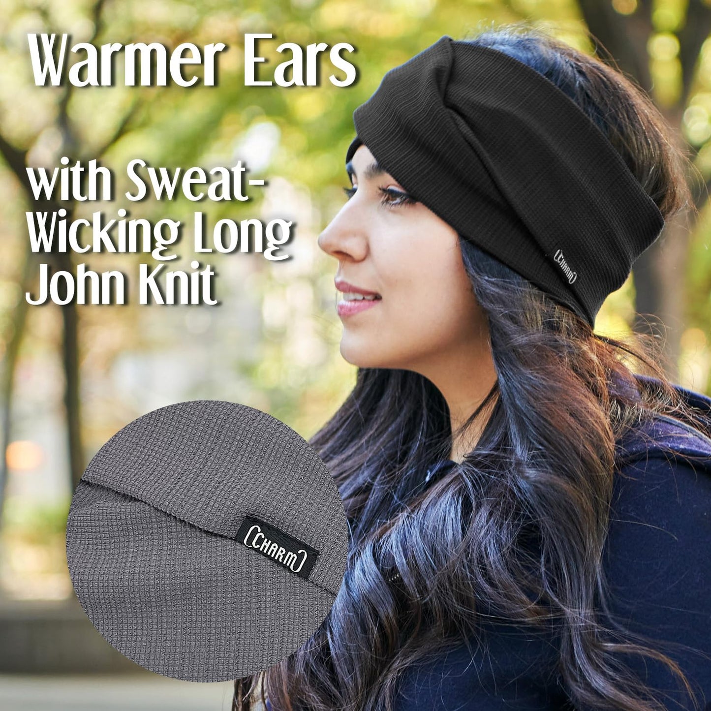 Headbands for Women Mens Head Wrap - Thick Boho Criss Cross Knitted Headband Sports Band Sweat-Wicking Waffle Line Brown
