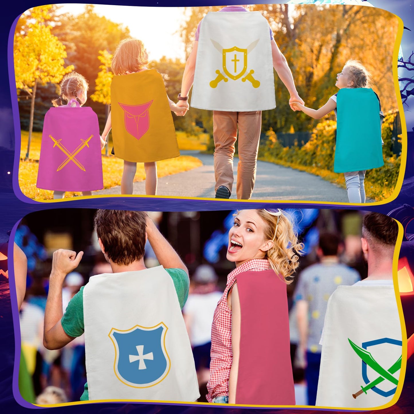 Blosssound 12 Pcs Hero Capes Crafts Canvas Blank Cape to Decorate DIY Hero Dress up Costumes for Kids Party VBS Activities