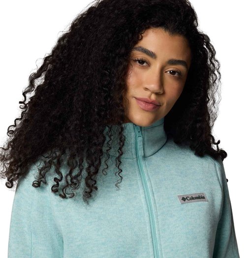 Columbia Women's Sweater Weather Full Zip II, Pink Agave/Dusty Pink Heather, Medium