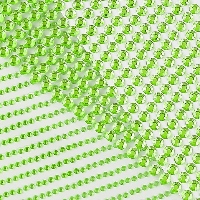 Christmas Green Face Gems Eye Jewels Rhinestones Crystals Stickers 3/4/5/6mm with Stickers for Body, Stick on Jewels Makeup Glue for Face Eye Hair Nails Make up and Craft Decor 3090PCS