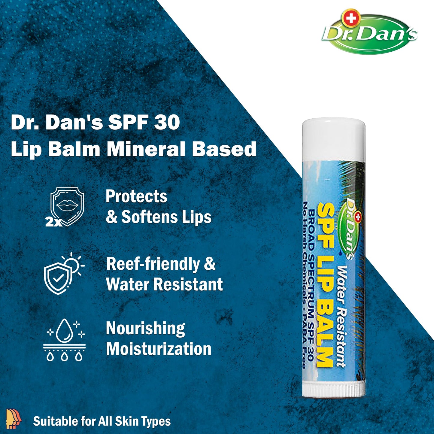 Dr. Dan's Complete Lip Care Kit - SunScreen SPF 30, CortiBalm for Chapped Lips, and Maintain Balm Moisturizer - Soothing Trio fo