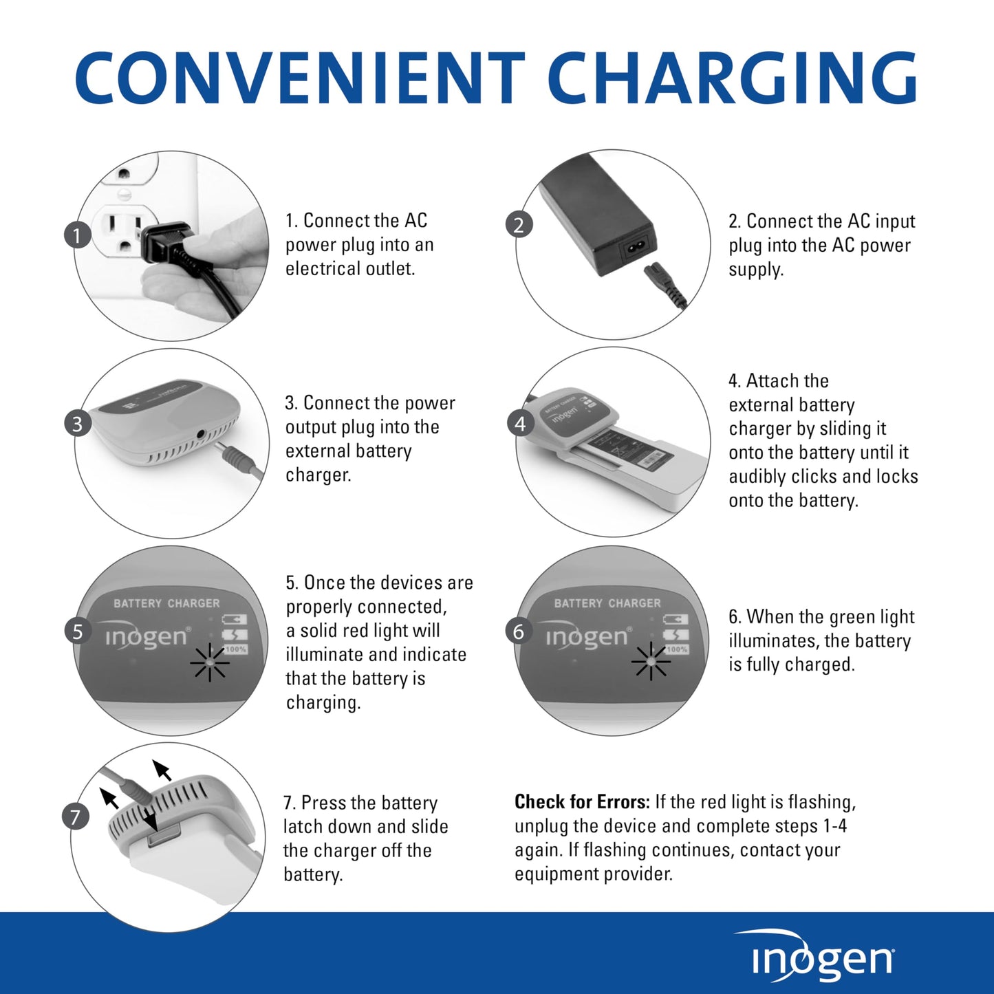 Inogen - External Battery Charger for Inogen One G5/Inogen Rove 6 - 0.12 lbs. and 3.13 in. W x 2.75 in. L x 1 in. H