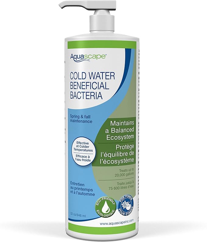Aquascape 98894 Cold Water Beneficial Bacteria for Pond and Water Features, 32-Ounce
