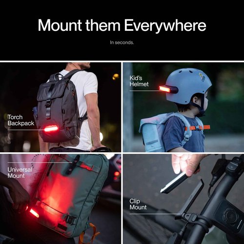 UNIT 1 Smart Light | Wireless LED Turn Signals & Brake Light | USB-C Rechargeable | Magnetic Mount | Nav Remote Compatible | App-Controlled Visibility via iOS & Android