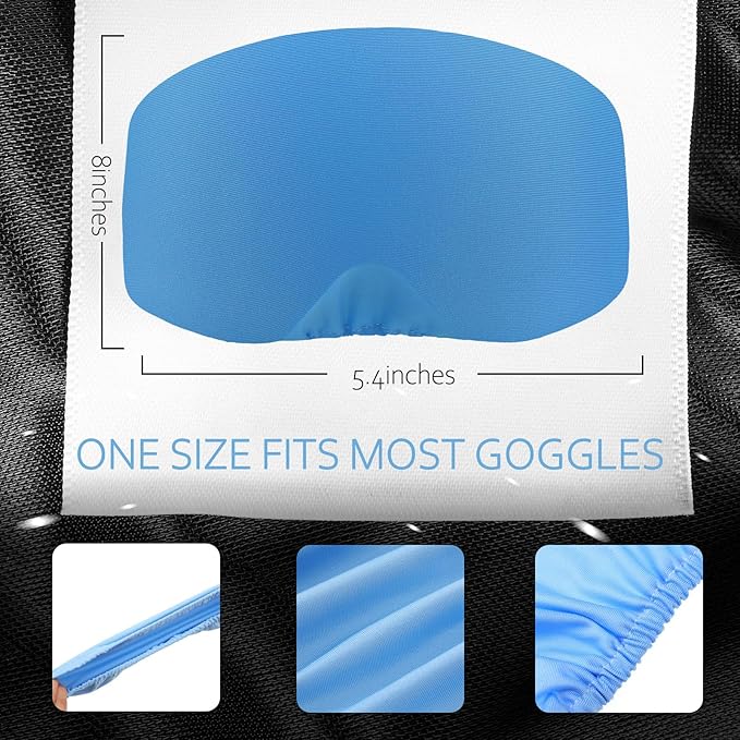 Civaner 4 Pieces Ski Snowboard Goggle Cover Sleeve Goggle Cover Microfiber Protective Lens Scratch Dust Protection for Travel