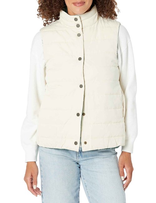 Carve Designs Women's Baker Reversible Vest, Cilantro/Birch, XXS