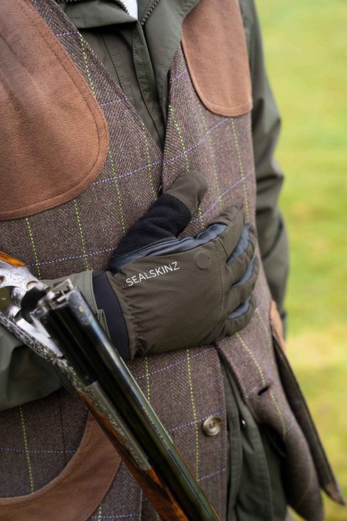 SEALSKINZ Broome Waterproof All Weather Shooting Glove, Olive, M