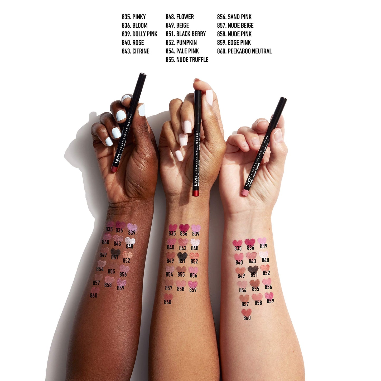 NYX PROFESSIONAL MAKEUP Slim Lip Pencil, Long-Lasting Creamy Lip Liner - Sand Pink