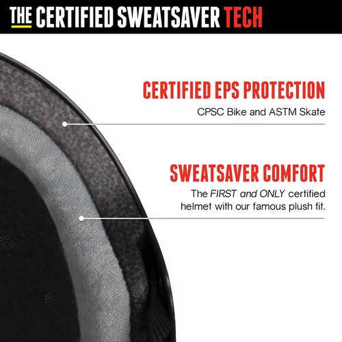 Triple Eight Certified Sweatsaver Helmet for Skateboarding, BMX, Roller Derby, Roller Skating, Inline Skating, Scooter and Bike