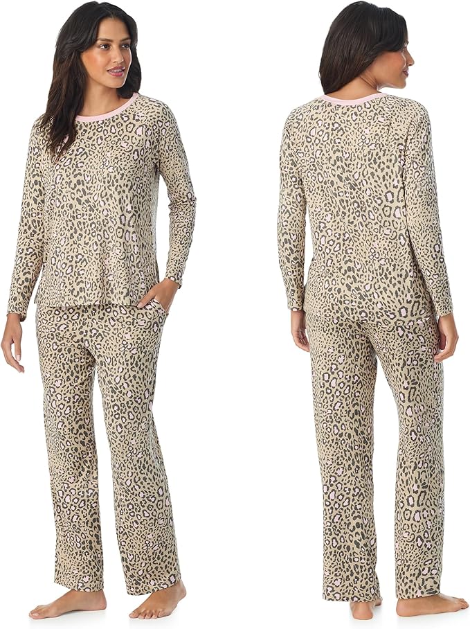 Cuddl Duds Womens Matching Pajama & Lounge Set - Lightweight Long Sleeve PJ Shirt & Pants - Sleepwear & Loungewear Sets