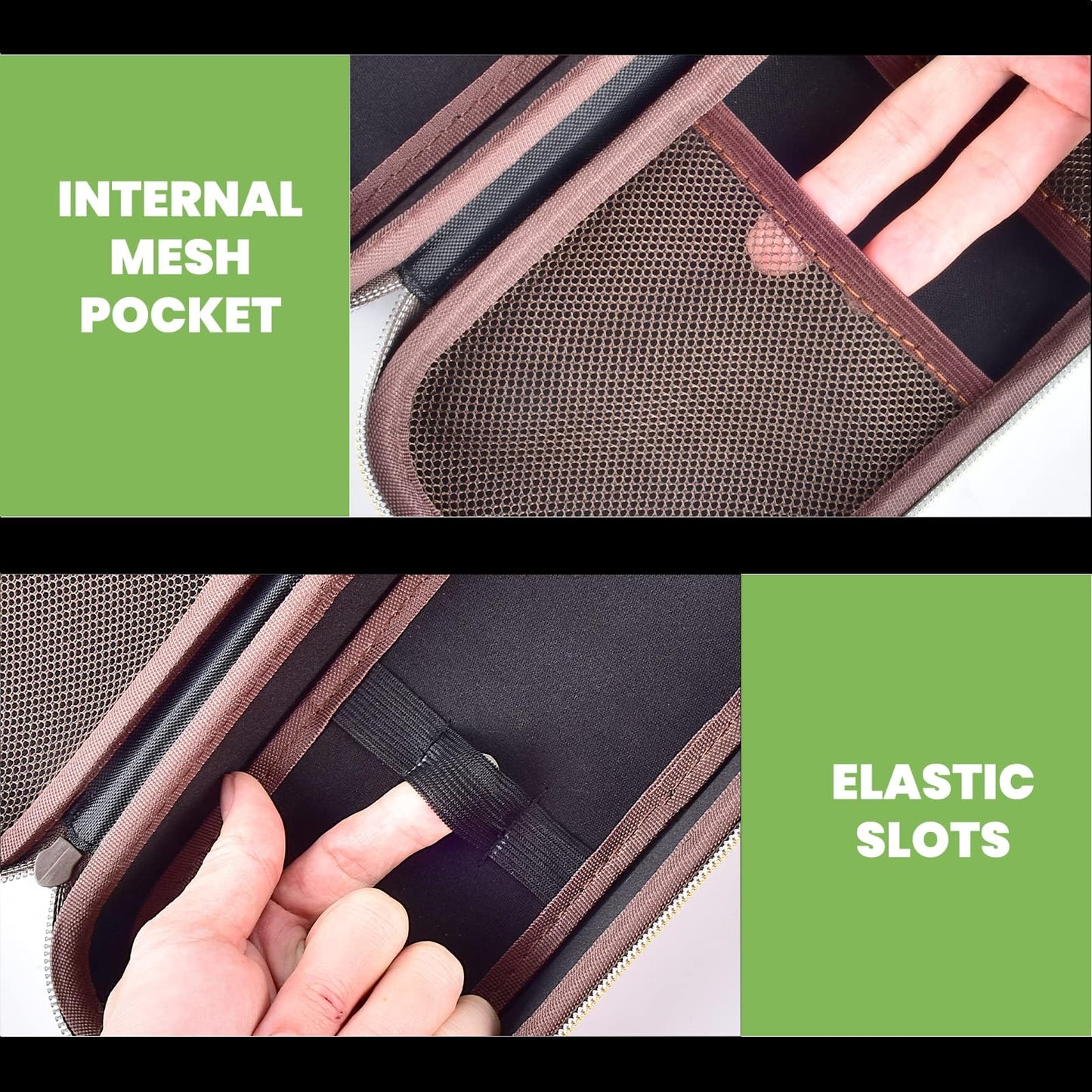 Stethoscope Case Compatible with 3M Littmann Classic III Monitoring/Lightweight II S.E/Cardiology IV Diagnostic/MDF Acoustica Stethoscopes, Extra Pocket for Doctor & Nurse Accessories (Dark Brown)